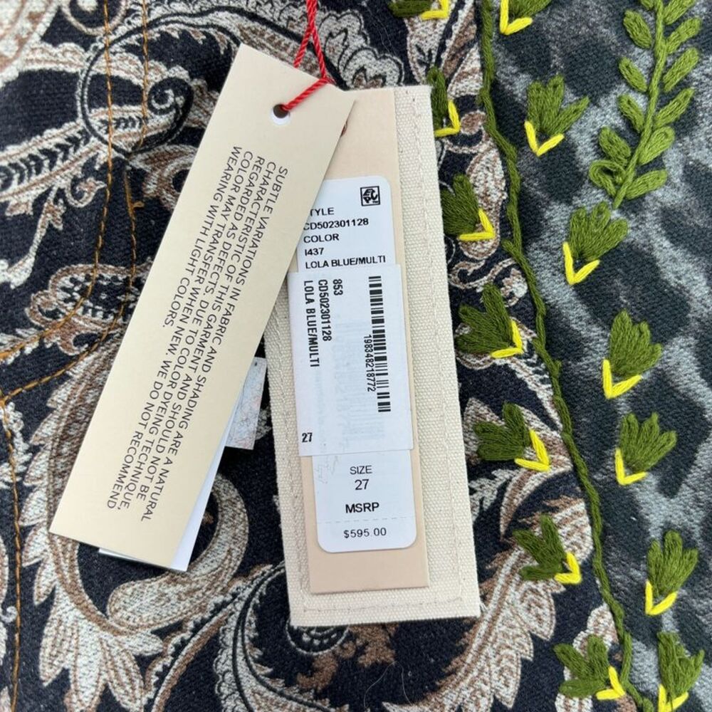 Alice + Olivia Wheezy Patchwork Jean *Unique* - Picture 4 of 4
